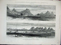 Old Antique Print 1880 War Afghanistan Candahar Argandab Ship Townhall 19th