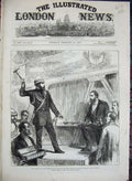 Antique Old Print 1876Prince Wales Alexandra Railway Bridge Punjaub Horse 19th