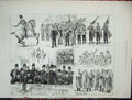 Original Old Antique Print 1882 Egypt Troops Siers Horses Trafalgar London War