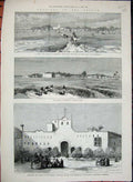 Antique Old Print War Soudan 1883 Obeid Khartoum Kordofan Telegraph Field 19th
