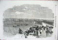 Old Antique Print 1858 Queen Ship Fort Monckton Spithead Southsea Castle 19th