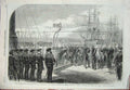 Old Antique Print 1865 Portsmouth French Seymour Hortense Ship Southsea 19th