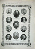 Antique Old Print 1902 Farquar Crump Trotter Makins King Birthday Honours 20th