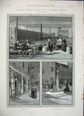 Old Antique Print 1893 England School Chrits'S Hospital Water Pump Giffs 19th