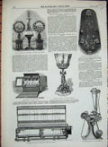 Antique Old Print 1851 Shuttleless Loom Weaving Papier Mache China Paxton 19th