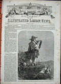 Old Antique Print 1857 Haag Art Bagpipes Sheep Deer Hunting Dolwyddelan 19th