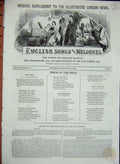 Original Old Antique Print 1852 English Songs Melodies May Dew You Love Me Not