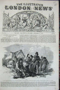 Old Antique Print 1851 Keane Army Christmas Tree Children Music Lyrics 19th