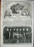 Old Antique Print 1852 Duke Wellington Walmer Castle Chelsea Coffin Art 19th