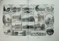 Old Antique Print River Thames Iffley Datchet Windsor Castle Eton Church