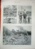 Old Antique Print War Soudan 1898 Atbara River Nile Wady Ships Nachimoff 19th