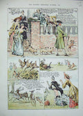 Original Old Antique Print 1892 Colour Story Lay By Wiry Jane Percy Macquoid