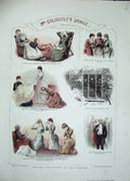 Original Old Antique Print 1889 Winter Amusements Country Men Women Snow Ball