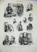 Old Antique Print 1889 Parnell Commission Royal Court Justice Archbishop 19th