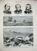 Old Antique Print Zulu War 1879 Butt Smith Weatherley Fort Ekowe Osborne 19th