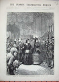 Old Antique Print 1872 St Paul'S Cathedral Queen Nave Temple Bar London 19th