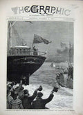 Old Antique Print Marquis Lorne Louise Canada Sarmatian Ship 1878 Train 19th
