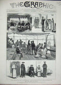 Old Antique Print 1875 Ship India Mont Cenis Tunnel Sumatra Prince Wales 19th