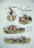 Original Old Antique Print 1892 Story Beauty In The Far Nor' West Country Farm
