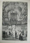 Old Antique Print 1879 Wedding Duke Connaught Wellington Windsor Chapel 19th