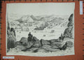 Original Old Antique Print 1885 Khartoum War Wells Gakdul Siers Horses Hills