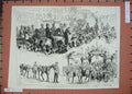 Original Old Antique Print 1882 War Egypt Life Guards Windsor Horses Siers Men
