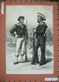 Old Antique Print 1882 Egypt Arabi Pasha Sailor Alexandria English French 19th