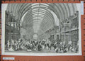 Original Old Antique Print 1857 Manchester Art Treasures Exhibition Grand Hall