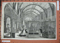 Original Old Antique Print 1862 Loan Works Art South Kensington Museum 19th