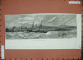 Old Antique Print 1882 Lively Ship Douglas Harbour Houses Town Fine Art 19th