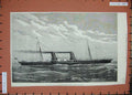 Old Antique Print 1885 City Dublin Steam-Packet Mail Ship Ireland Sea Art 19th