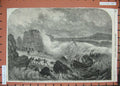 Old Antique Print 1861 Kinstown Bay Dublin Captain Boyd Crew Fitzpatrick 19th