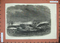 Original Old Antique Print Hurricane Madras Ship Wrecks Beach 1872 Fine Art