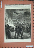 Old Antique Print 1872 Ship Wreck Royal Adelaide Portland Sea People Art 19th