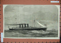 Old Antique Print 1872 Mr S.J Mackie'S Channel Passage Steamer Ship Sea 19th