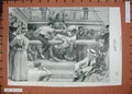 Old Antique Print 1898 Carisbrook Castle Ship Liner Bolster Fight Sport 19th