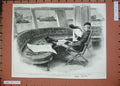 Original Old Antique Print 1884 General Gordon Chief Reverie Ship Ferouz Nile