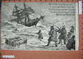 Original Old Antique Print 1889 Advertisements Beechams Pills Sailing Ships Men