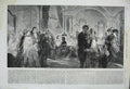 Original Old Antique Print 1861 Rouge Et Noir Men Women Levin Royal Academy Art