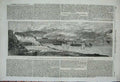 Old Antique Print 1862 Civil War America Army Potomac Alexandria Bridge 19th