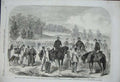 Original Old Antique Print 1862 Civil War America Stoneman Comte Paris Chartres