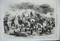 Original Old Antique Print 1862 War America York Zouaves Massachusetts Siers