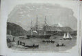 Old Antique Print 1862 Vancouver Island British Columbia Ship Plumper War 19th