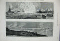 Old Antique Print 1880 Naval Attack Harbour Portsmouth Ship Glatton War 19th