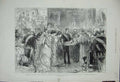 Old Antique Print 1880 Birth Spanish Baby Royal Palace Madrid King Spain 19th