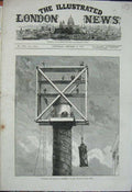 Original Old Antique Print 1876 Statue Napoleon Vendome Column Paris France