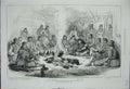 Original Old Antique Print 1876 War Herzegovina Council Peco Pavlovitch'S Camp