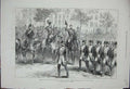 Old Antique Print 1876 Madrid Spain Prince Wales King Guardia Civile Army 19th