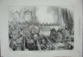 Original Old Antique Print 1876 Skouptschina Parliament Servia People Meeting