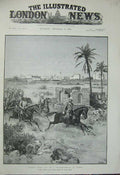Original Old Antique Print 1888 Cavalry Reconnaissance Suakin War Siers Horses